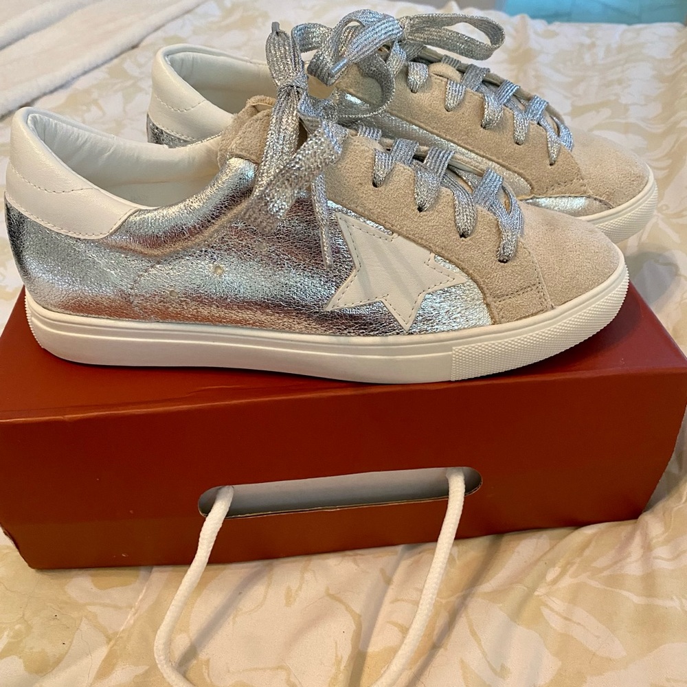 Brand new in box- From Vici- metallic sneakers
